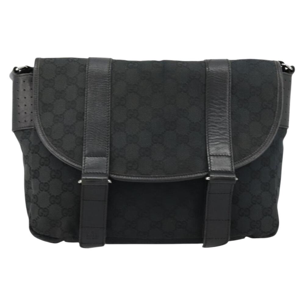 Gucci GG Canvas Shoulder Bag Black
